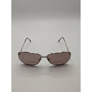 BerDel Sferoflex Abby Vintage Square Sunglasses Silver Blueburst Italy 120mm